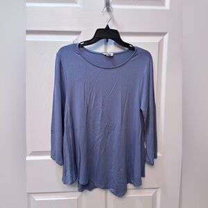 Cupio Long Sleeve Top in Slate Blue